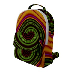 Digital Art Background Yellow Red Flap Pocket Backpack (large) by Sapixe