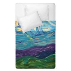 A Very Very Starry Night Duvet Cover Double Side (single Size) by arwwearableart