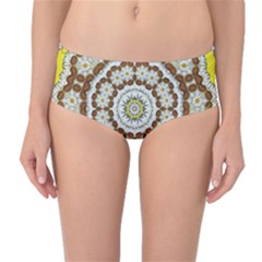 Pretty As A Flower Everywhere You Can See Mid-waist Bikini Bottoms by pepitasart