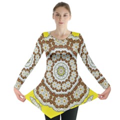 Pretty As A Flower Everywhere You Can See Long Sleeve Tunic  by pepitasart