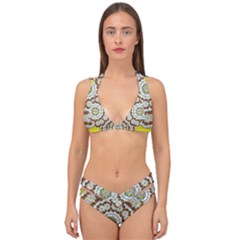 Pretty As A Flower Everywhere You Can See Double Strap Halter Bikini Set by pepitasart