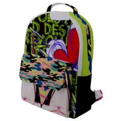 Designed By Revolution Child  freak Incognito  Flap Pocket Backpack (small) by designedbyrevolutionchild