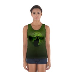 Halloween Cat Sport Tank Top 