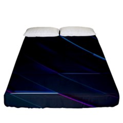 Glass Scifi Violet Ultraviolet Fitted Sheet (king Size)