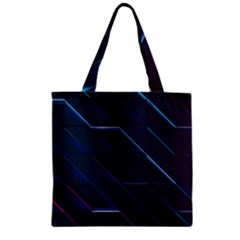 Glass Scifi Violet Ultraviolet Zipper Grocery Tote Bag