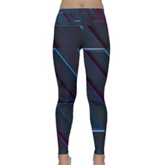 Glass Scifi Violet Ultraviolet Lightweight Velour Classic Yoga Leggings by Sapixe