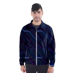 Glass Scifi Violet Ultraviolet Windbreaker (men)