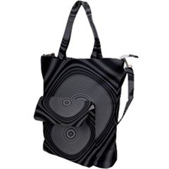 Digital Art Background Black White Shoulder Tote Bag by Sapixe