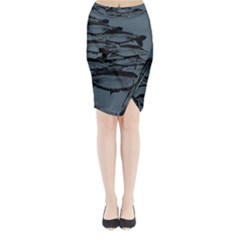 Carp Fish Midi Wrap Pencil Skirt