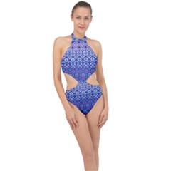 Digital Art Art Artwork Abstract Halter Side Cut Swimsuit