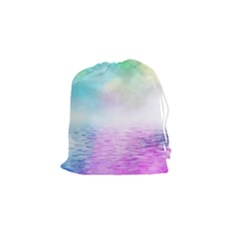 Background Art Abstract Watercolor Drawstring Pouch (small) by Sapixe