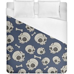 Halloween Skull Pattern Duvet Cover (california King Size) by Valentinaart