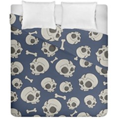 Halloween Skull Pattern Duvet Cover Double Side (california King Size) by Valentinaart