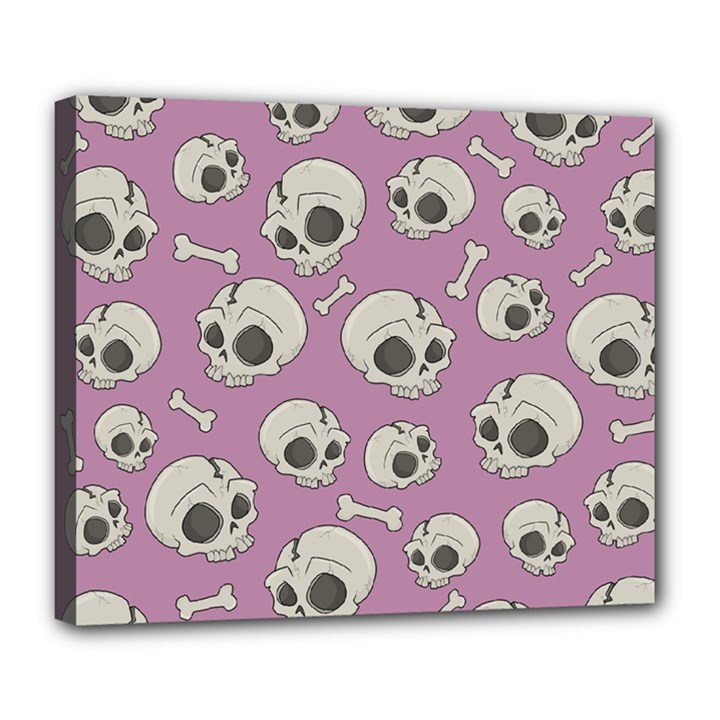 Halloween skull pattern Deluxe Canvas 24  x 20  (Stretched)