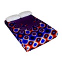 Digital Art Background Red Blue Fitted Sheet (Full/ Double Size) View2