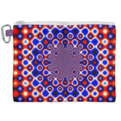 Digital Art Background Red Blue Canvas Cosmetic Bag (xxl)