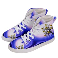 Composing Nature Background Graphic Women s Hi-top Skate Sneakers