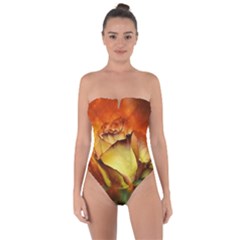 Rose Flower Petal Floral Love Tie Back One Piece Swimsuit by Sapixe