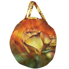 Rose Flower Petal Floral Love Giant Round Zipper Tote