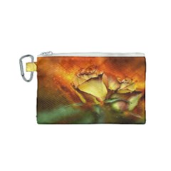 Rose Flower Petal Floral Love Canvas Cosmetic Bag (small)