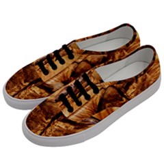 Olive Wood Wood Grain Structure Men s Classic Low Top Sneakers by Sapixe