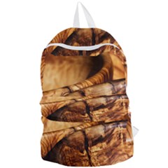 Olive Wood Wood Grain Structure Foldable Lightweight Backpack by Sapixe