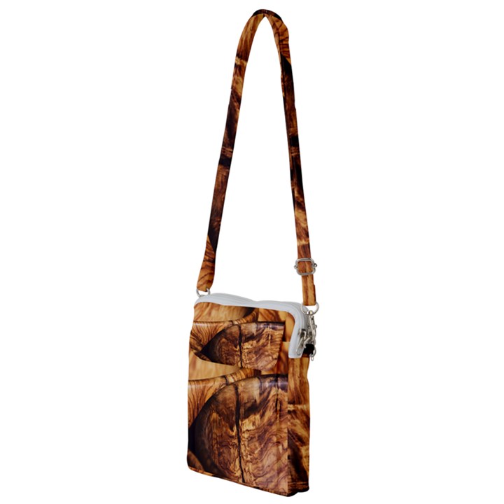 Olive Wood Wood Grain Structure Multi Function Travel Bag