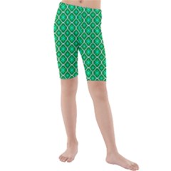 Texture Background Template Rustic Kids  Mid Length Swim Shorts
