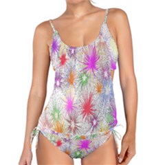 Star Dab Farbkleckse Leaf Flower Tankini Set