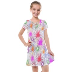 Star Dab Farbkleckse Leaf Flower Kids  Cross Web Dress by Sapixe