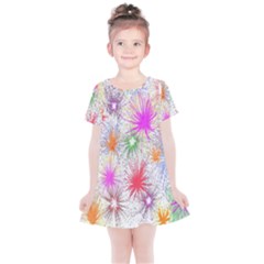 Star Dab Farbkleckse Leaf Flower Kids  Simple Cotton Dress by Sapixe