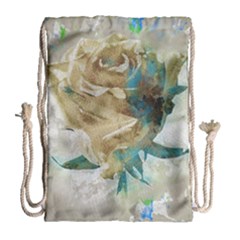 Rose Flower Petal Love Romance Drawstring Bag (Large)