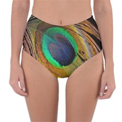 Bird Feather Background Nature Reversible High-waist Bikini Bottoms