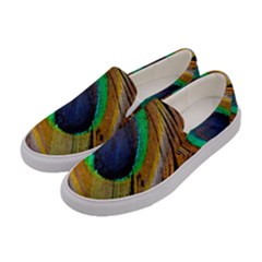 Bird Feather Background Nature Women s Canvas Slip Ons