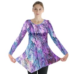 Background Peel Art Abstract Long Sleeve Tunic  by Sapixe