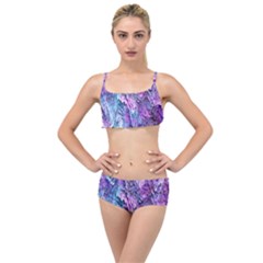 Background Peel Art Abstract Layered Top Bikini Set