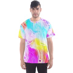 Background Drips Fluid Colorful Men s Sports Mesh Tee