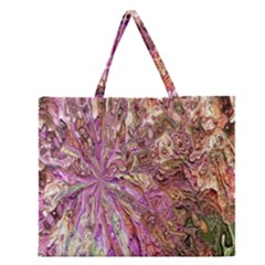 Background Swirl Art Abstract Zipper Large Tote Bag