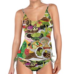 Eat Food Background Art Color Tankini Set