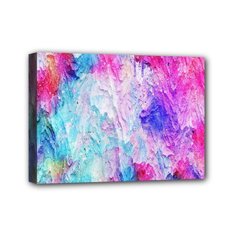 Background Art Abstract Watercolor Mini Canvas 7  X 5  (stretched)