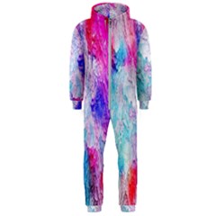 Background Art Abstract Watercolor Hooded Jumpsuit (men) 