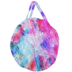 Background Art Abstract Watercolor Giant Round Zipper Tote