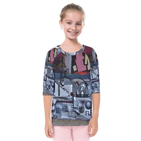 Lost Places Abandoned Train Station Kids  Quarter Sleeve Raglan Tee by Sapixe