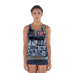 Lost Places Abandoned Train Station Sport Tank Top  by Sapixe