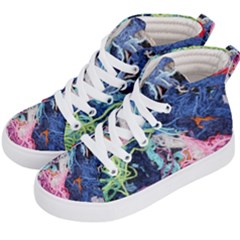 Wool Yarn Colorful Handicraft Kid s Hi-top Skate Sneakers