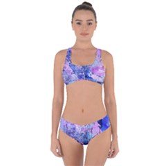 Background Art Abstract Watercolor Criss Cross Bikini Set