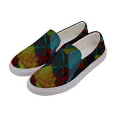 Background Color Template Abstract Women s Canvas Slip Ons