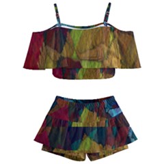 Background Color Template Abstract Kids  Off Shoulder Skirt Bikini