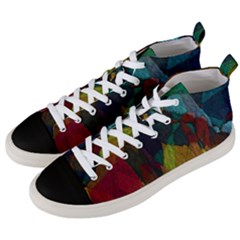 Background Color Template Abstract Men s Mid-top Canvas Sneakers