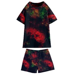 Background Art Abstract Watercolor Kids  Swim Tee And Shorts Set by Sapixe